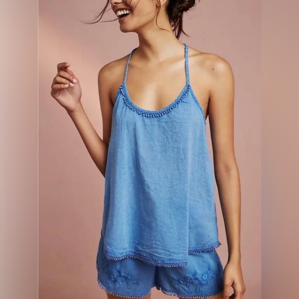 Anthropologie Chambray Tank